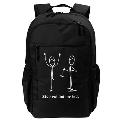 Funny Stop Pulling My Leg Stickman Costume Stick Figure Backpack