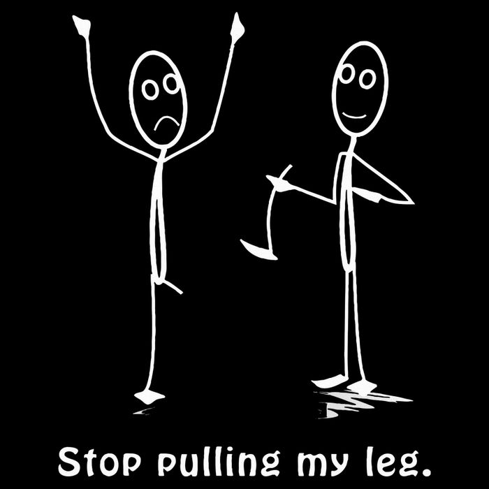 Funny Stop Pulling My Leg Stickman Costume Stick Figure Kids T-Shirt