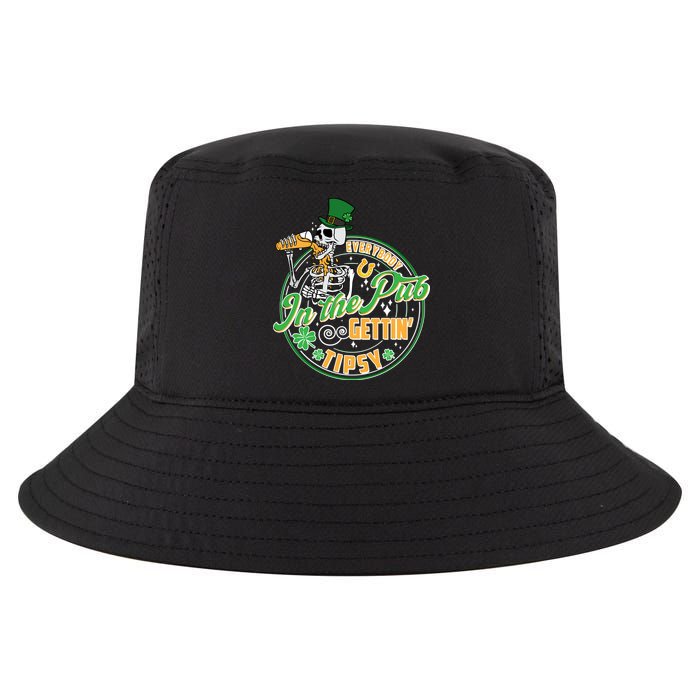 Funny St Patricks Day Everybody In The Pub Gettin Tipsy Skeleton Beer Cool Comfort Performance Bucket Hat