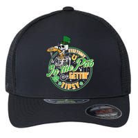 Funny St Patricks Day Everybody In The Pub Gettin Tipsy Skeleton Beer Flexfit Unipanel Trucker Cap