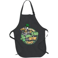 Funny St Patricks Day Everybody In The Pub Gettin Tipsy Skeleton Beer Apron