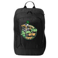 Funny St Patricks Day Everybody In The Pub Gettin Tipsy Skeleton Beer City Backpack