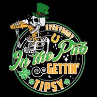 Funny St Patricks Day Everybody In The Pub Gettin Tipsy Skeleton Beer Impact Tech Backpack