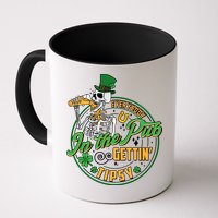 Funny St Patricks Day Everybody In The Pub Gettin Tipsy Skeleton Beer Mug