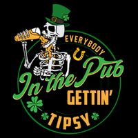 Funny St Patricks Day Everybody In The Pub Gettin Tipsy Skeleton Beer Mug