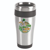 Funny St Patricks Day Everybody In The Pub Gettin Tipsy Skeleton Beer 16oz Travel Tumbler