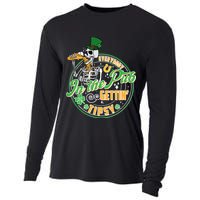Funny St Patricks Day Everybody In The Pub Gettin Tipsy Skeleton Beer Cooling Performance Long Sleeve Crew