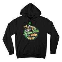 Funny St Patricks Day Everybody In The Pub Gettin Tipsy Skeleton Beer Tall Hoodie