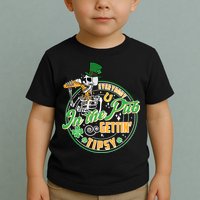 Funny St Patricks Day Everybody In The Pub Gettin Tipsy Skeleton Beer Toddler T-Shirt