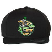 Funny St Patricks Day Everybody In The Pub Gettin Tipsy Skeleton Beer Wool Snapback Cap