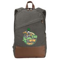 Funny St Patricks Day Everybody In The Pub Gettin Tipsy Skeleton Beer Cotton Canvas Backpack