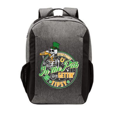 Funny St Patricks Day Everybody In The Pub Gettin Tipsy Skeleton Beer Vector Backpack