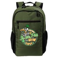 Funny St Patricks Day Everybody In The Pub Gettin Tipsy Skeleton Beer Backpack