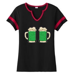 Funny St Patricks Day Ing Irish Shamrock Green Beer Cute Gift Ladies Halftime Notch Neck Tee