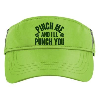 Funny St Patrick's Day Pinch Me And I'll Punch You Adult Drive Performance Visor