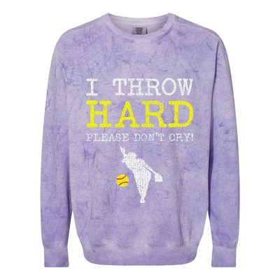 Fastpitch Softball Pitcher Colorblast Crewneck Sweatshirt