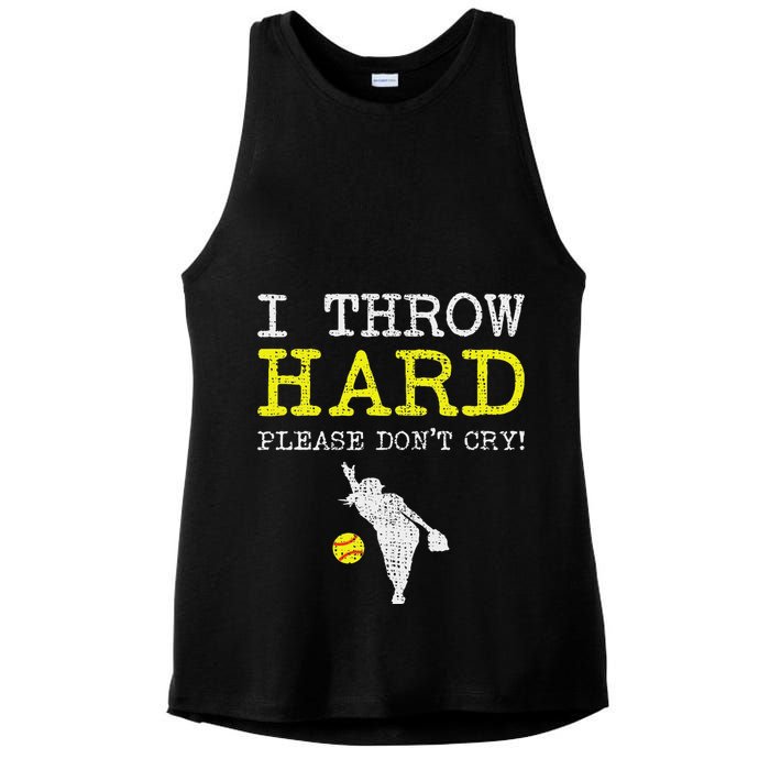 Fastpitch Softball Pitcher Ladies PosiCharge Tri-Blend Wicking Tank