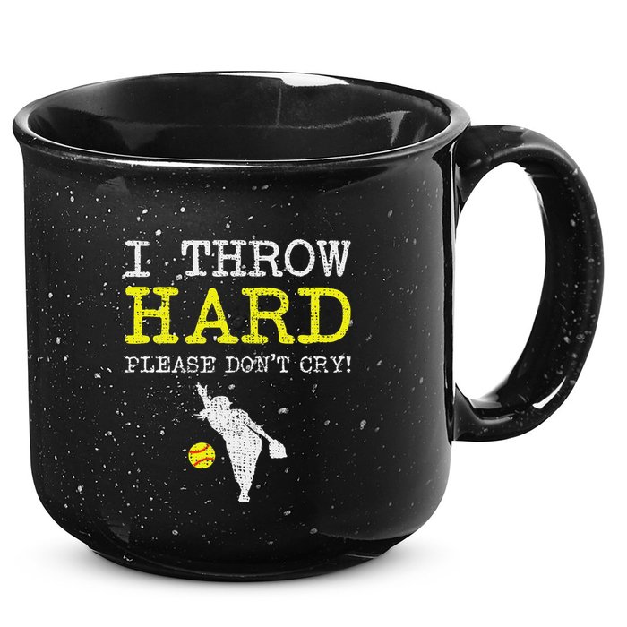 Fastpitch Softball Pitcher 15oz Campfire Ceramic Mug