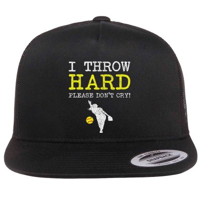 Fastpitch Softball Pitcher Flat Bill Trucker Hat