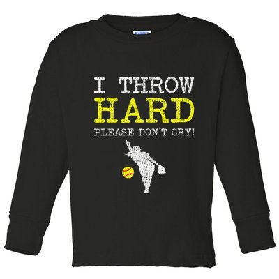 Fastpitch Softball Pitcher Toddler Long Sleeve Shirt