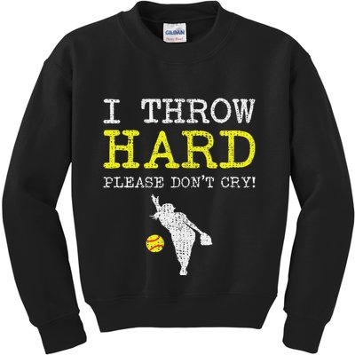 Fastpitch Softball Pitcher Kids Sweatshirt