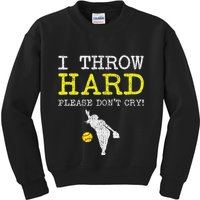 Fastpitch Softball Pitcher Kids Sweatshirt