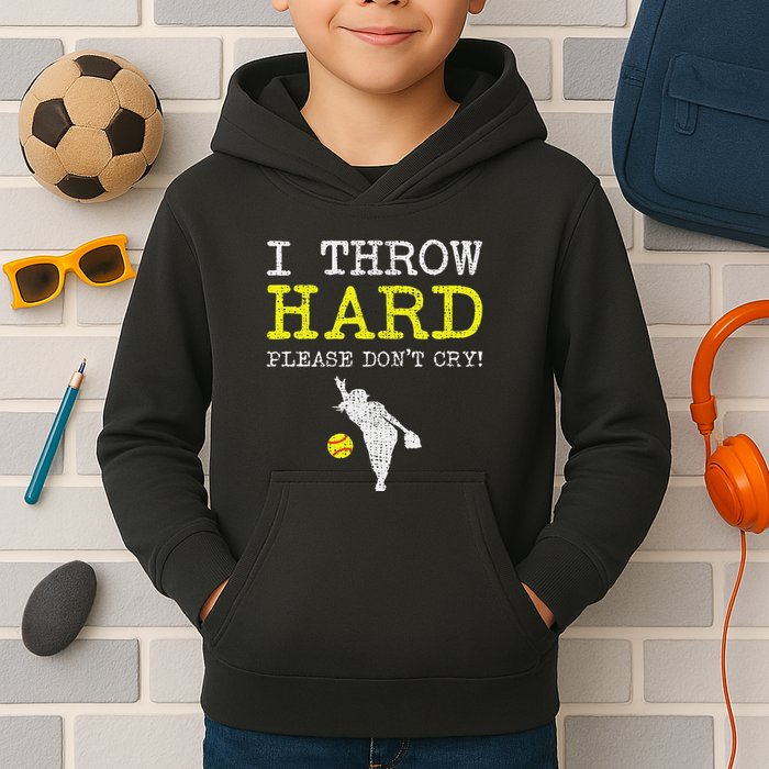 Fastpitch Softball Pitcher Kids Hoodie