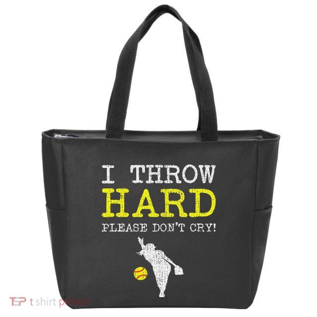 Fastpitch Softball Pitcher Zip Tote Bag