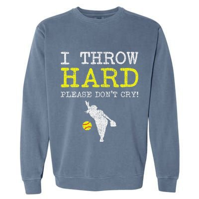 Fastpitch Softball Pitcher Garment-Dyed Sweatshirt