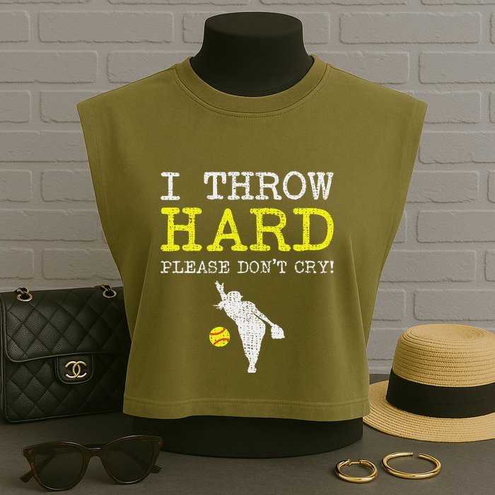 Fastpitch Softball Pitcher Garment-Dyed Women's Muscle Tee