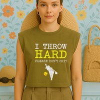 Fastpitch Softball Pitcher Garment-Dyed Women's Muscle Tee