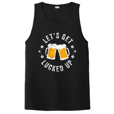 Funny St Patricks Day Lets Get Lucked Up PosiCharge Competitor Tank