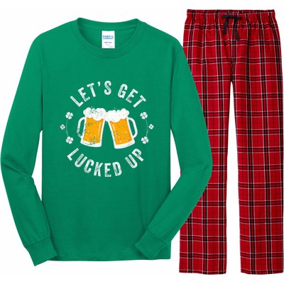 Funny St Patricks Day Lets Get Lucked Up Long Sleeve Pajama Set