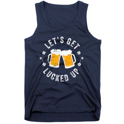 Funny St Patricks Day Lets Get Lucked Up Tank Top