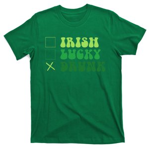 Funny St Patrick's Day Lucky Irish Drunk Shamrock St Paddy T-Shirt