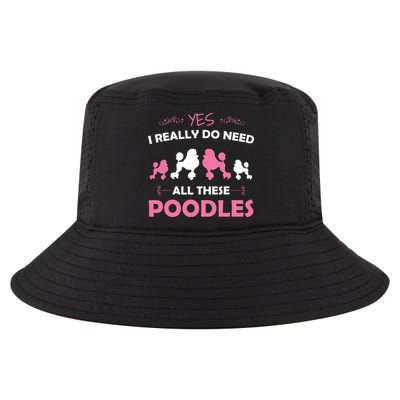 Funny Standard Poodle Dog Lover Puppy Breed Pink Cool Comfort Performance Bucket Hat