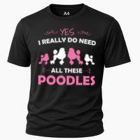 Funny Standard Poodle Dog Lover Puppy Breed Pink Cooling Performance Crew T-Shirt