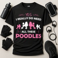 Funny Standard Poodle Dog Lover Puppy Breed Pink Cooling Performance Crew T-Shirt