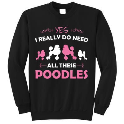 Funny Standard Poodle Dog Lover Puppy Breed Pink Sweatshirt