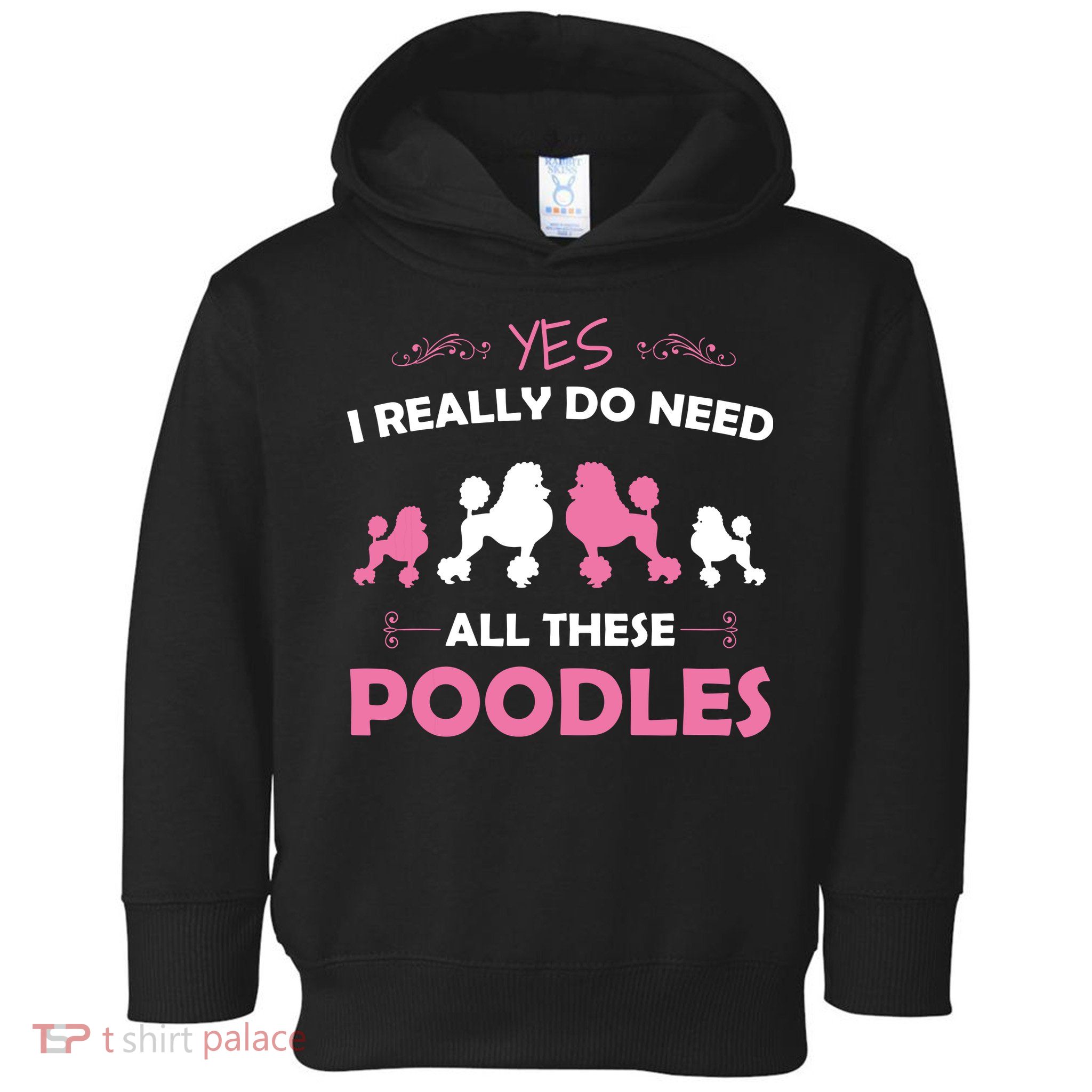 Funny Standard Poodle Dog Lover Puppy Breed Pink Toddler Hoodie