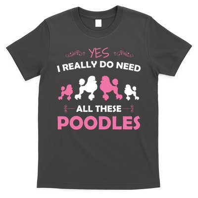 Funny Standard Poodle Dog Lover Puppy Breed Pink T-Shirt
