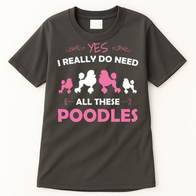 Funny Standard Poodle Dog Lover Puppy Breed Pink Tall T-Shirt