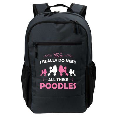 Funny Standard Poodle Dog Lover Puppy Breed Pink Backpack