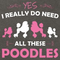 Funny Standard Poodle Dog Lover Puppy Breed Pink Cotton Canvas Backpack