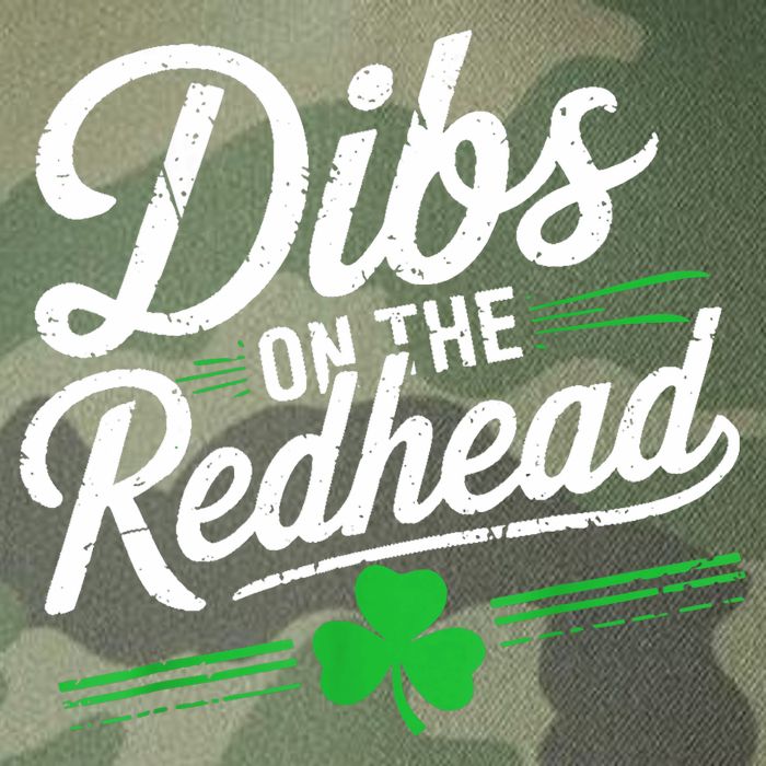 Funny St PatrickS Day Dibs On The Redhead Shamrock Legacy Tie Dye Trucker Hat