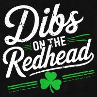 Funny St PatrickS Day Dibs On The Redhead Shamrock Ladies PosiCharge Tri-Blend Wicking Tank