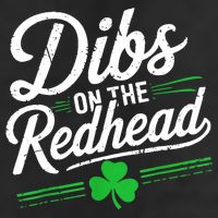 Funny St PatrickS Day Dibs On The Redhead Shamrock 7 Panel Mesh Trucker Snapback Hat