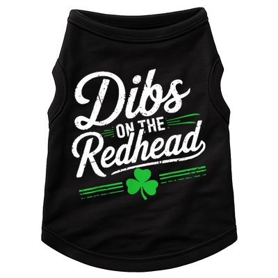 Funny St PatrickS Day Dibs On The Redhead Shamrock Doggie Tank