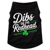 Funny St PatrickS Day Dibs On The Redhead Shamrock Doggie Tank
