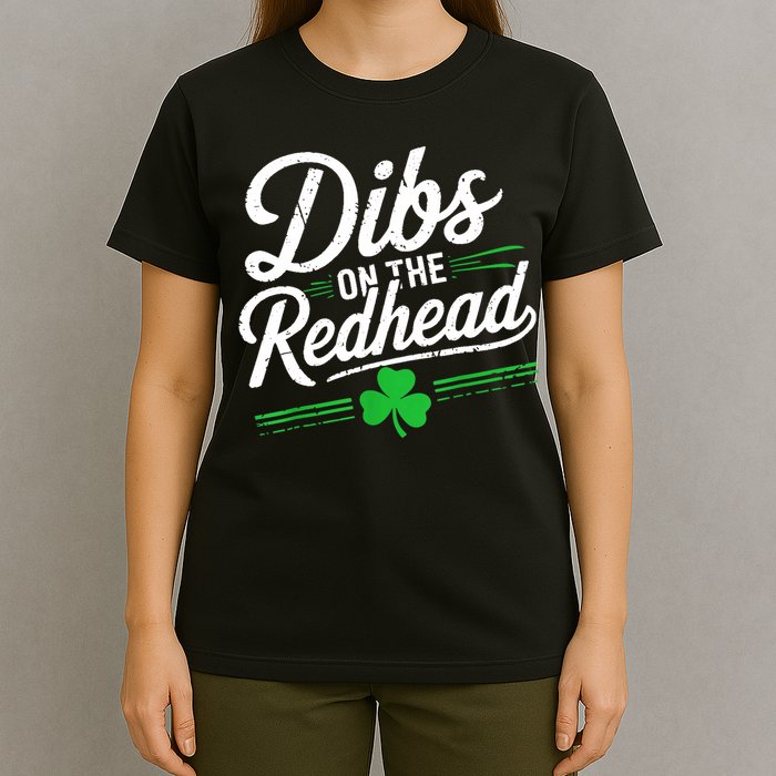 Funny St PatrickS Day Dibs On The Redhead Shamrock T-Shirt